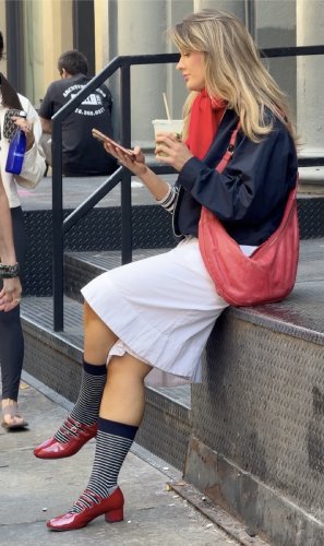 white linen midi skirt