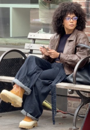 simple black tee layered underneath