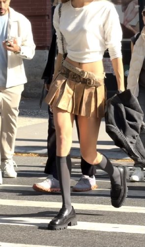 Retrofete Davina Skirt and the Lyra Lug Sole Loafers in Black