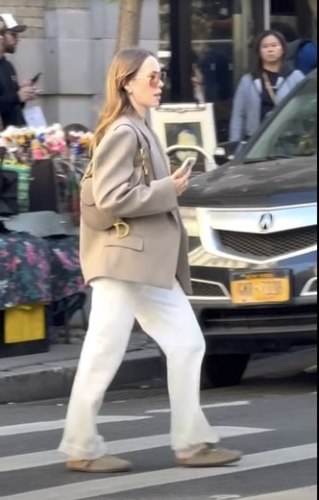 Dior Nude Leather Saddle Bag