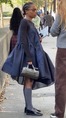 dark blue denim dress