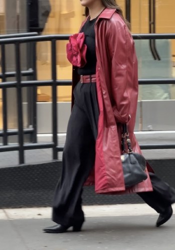 black long sleeve top layered with the Blooming Rose Corset Top