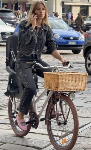 black studded denim jacket and matching coat